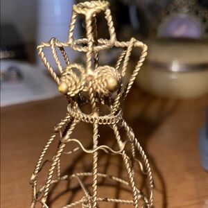 Gold Wire Dress Form Sculpture